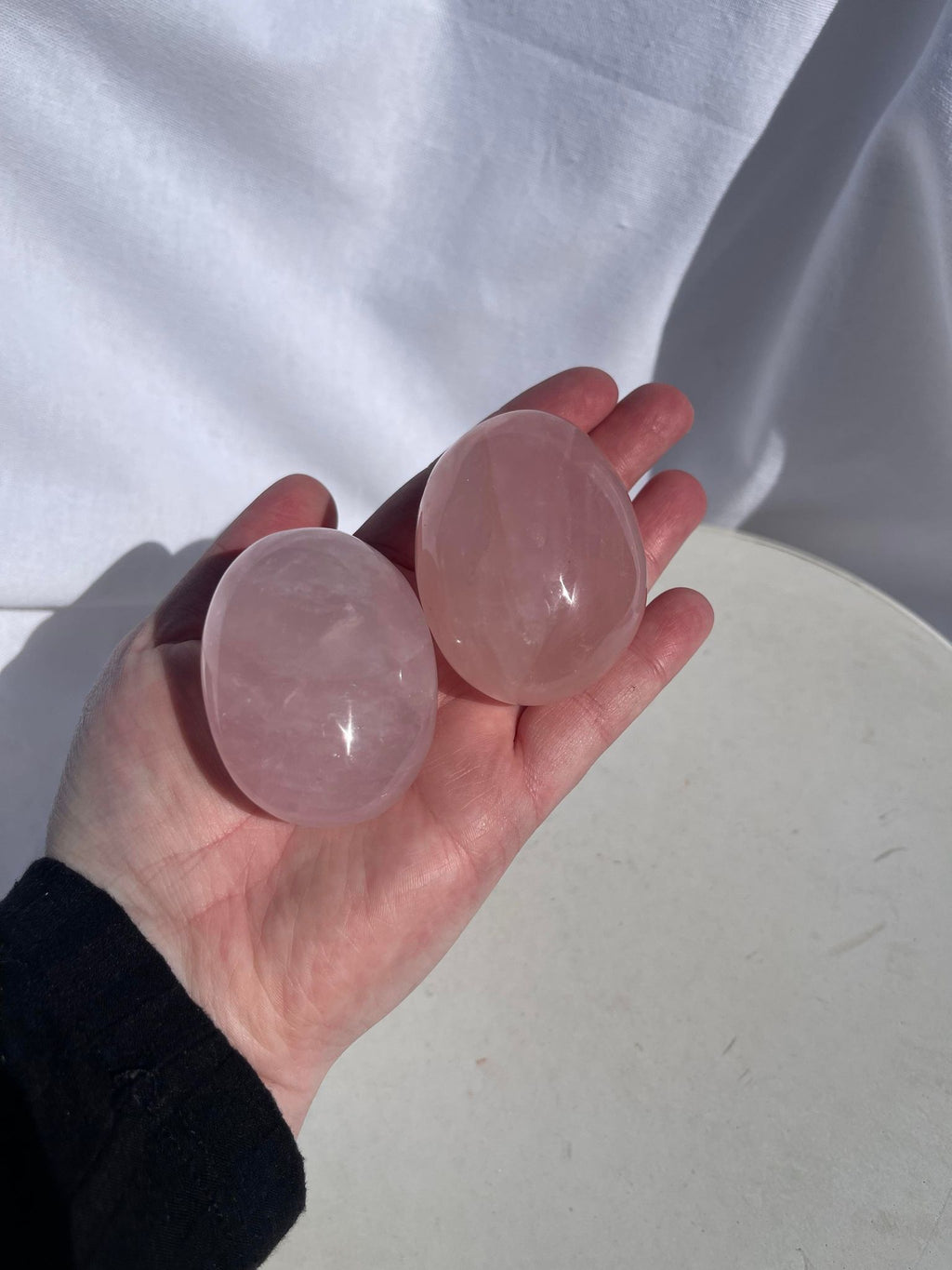 Rose Quartz Palmstone - Medium