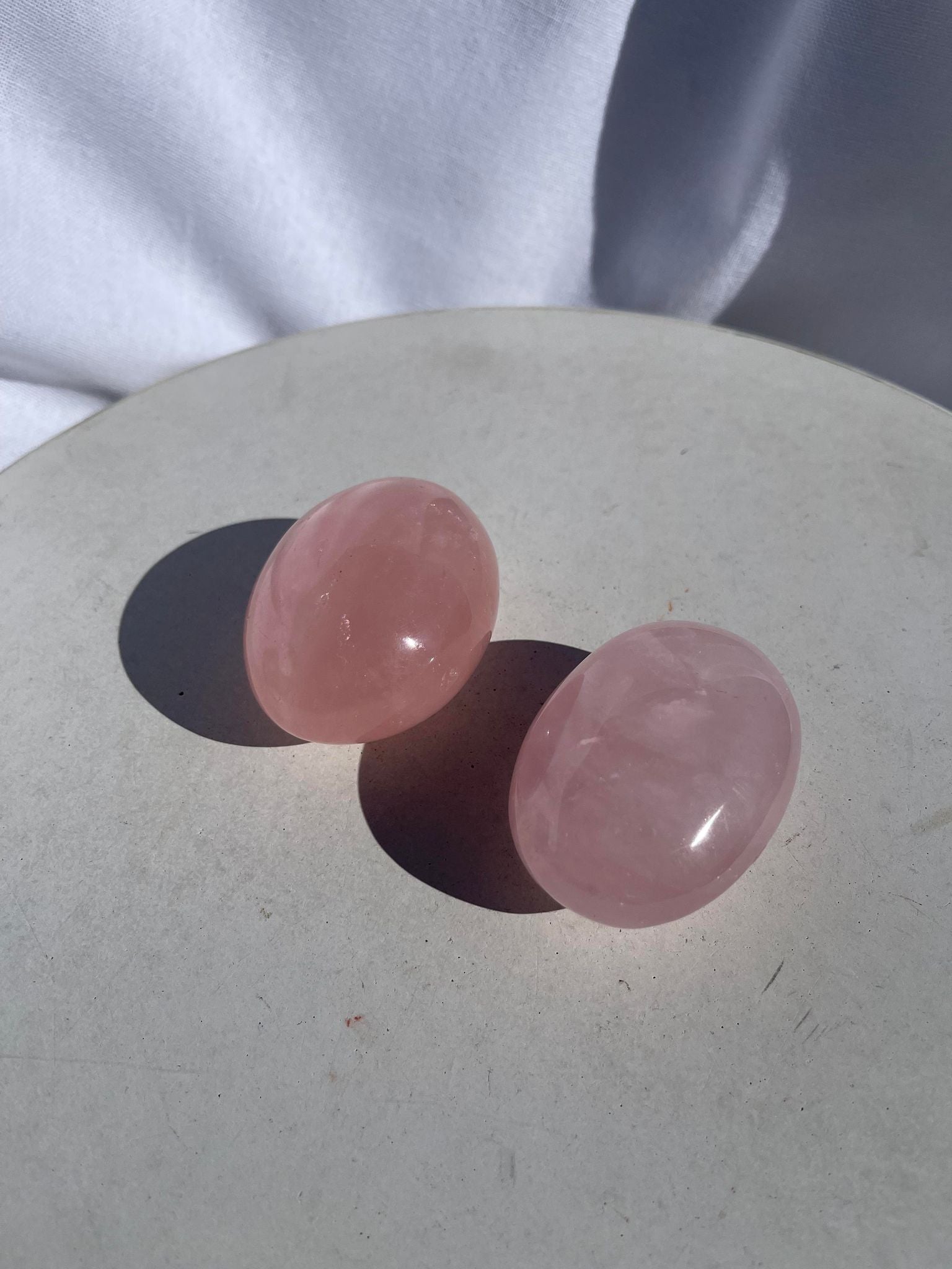 Rose Quartz Palmstone - Medium