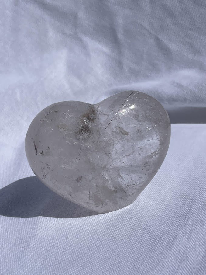 Clear Quartz Standing Heart