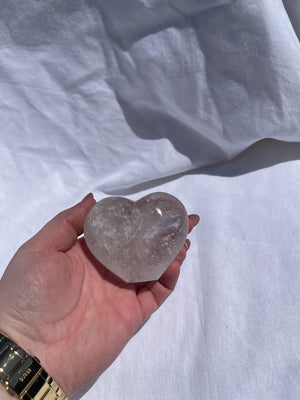 Clear Quartz Standing Heart