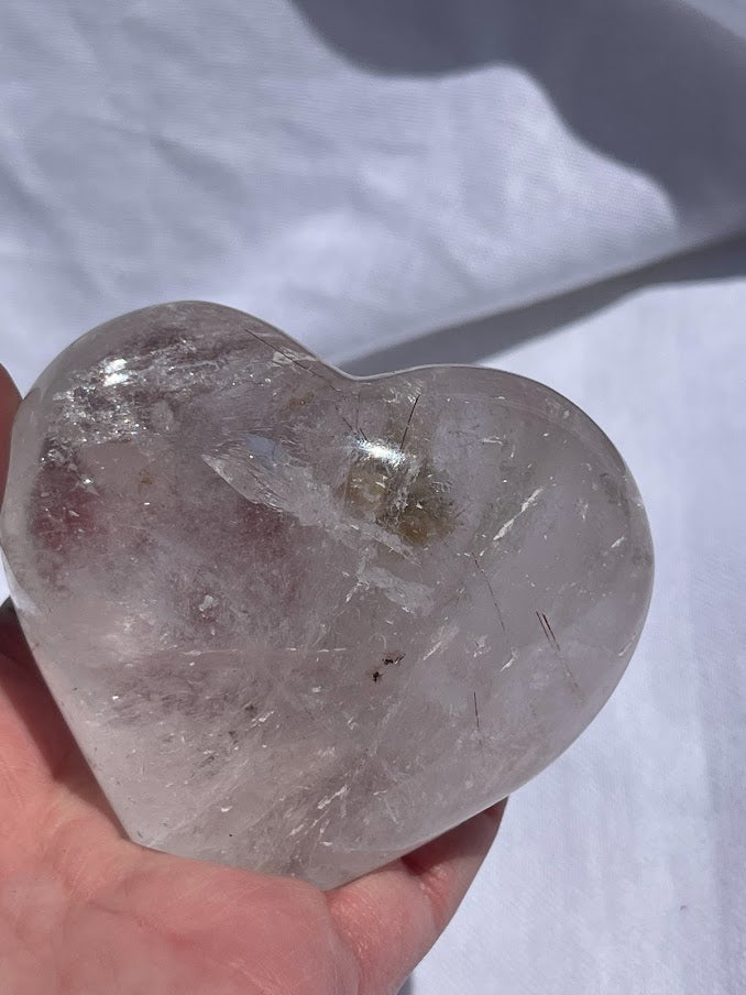 Clear Quartz Standing Heart